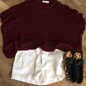 Abercrombie cotton/poly poncho sweater
